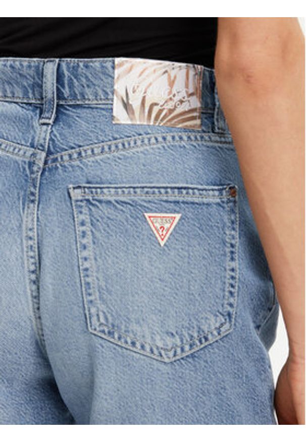 Guess Szorty jeansowe W5GD47 D5B94 Niebieski Regular Fit. Kolor: niebieski. Materiał: lyocell