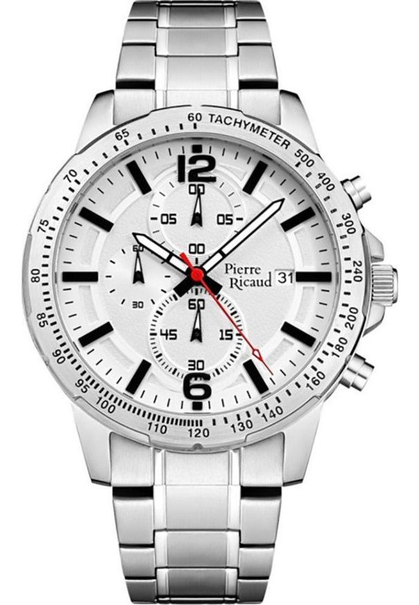 Zegarek Pierre Ricaud Zegarek męski Pierre Ricaud P91104.5153CH srebrny. Kolor: srebrny