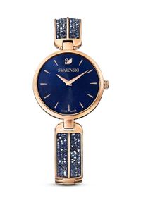 Swarovski zegarek damski kolor granatowy. Kolor: niebieski. Materiał: materiał #1