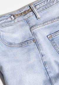 Born2be - Niebieskie Jeansy o Fasonie Slouchy z Wysokim Stanem Zarinvia. Okazja: na co dzień, do pracy, na spotkanie biznesowe. Stan: podwyższony. Kolor: niebieski. Styl: biznesowy, klasyczny, casual #5