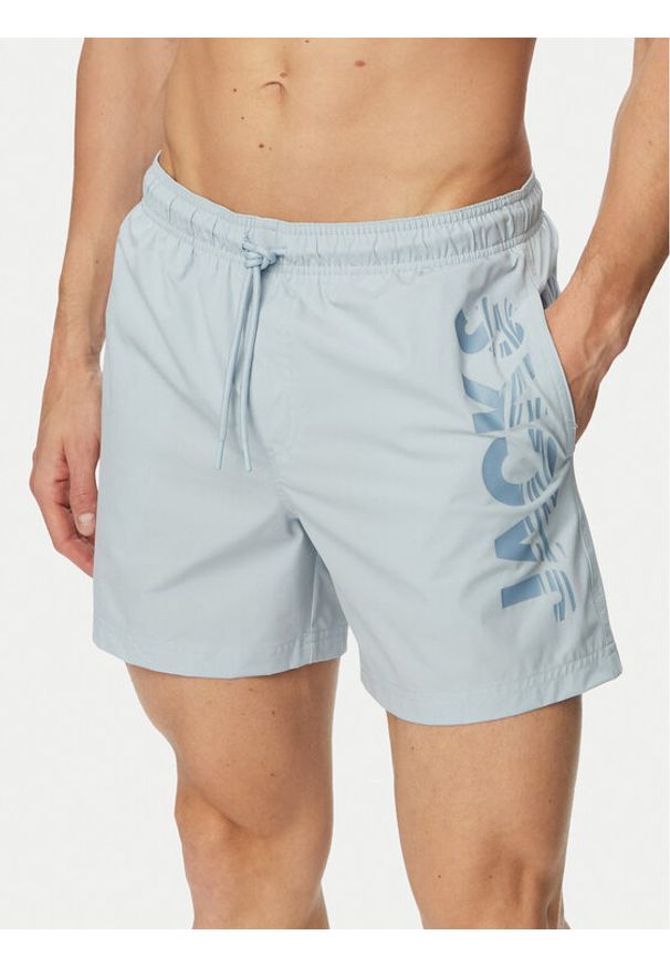 Jack & Jones Szorty kąpielowe Maui Wave 12291391 Niebieski jasny Regular Fit. Kolor: niebieski. Materiał: syntetyk
