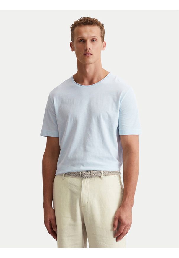 Marc O'Polo T-Shirt 536 2176 51270 Błękitny Regular Fit. Typ kołnierza: polo. Kolor: niebieski. Materiał: bawełna