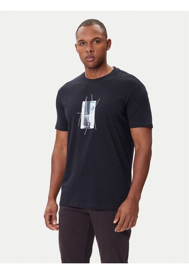 Armani Exchange T-Shirt XM001440 AF10358 UB101 Granatowy Regular Fit. Kolor: niebieski. Materiał: bawełna