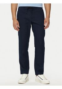 BOSS - Boss Spodnie materiałowe Sanderson-L 50510867 Granatowy Tapered Fit. Kolor: niebieski. Materiał: len