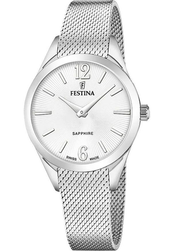 Zegarek damski Festina F20076-1 srebrny. Kolor: srebrny
