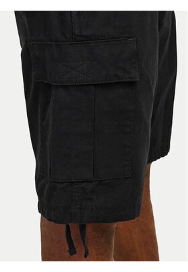 Jack & Jones - Jack&Jones Szorty materiałowe Barkley 12248685 Czarny Regular Fit. Kolor: czarny. Materiał: bawełna