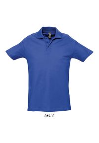 SOL'S - Polo Sol's Spring Ii. Typ kołnierza: polo. Kolor: niebieski. Materiał: bawełna. Styl: elegancki #1