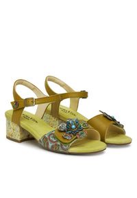 Laura Vita Sandały Hucbio 42 Khaki. Kolor: brązowy. Materiał: skóra #6