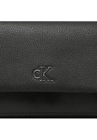 Calvin Klein Jeans Torebka Minimal Monogram Walet W/Strap K60K610704 Czarny. Kolor: czarny. Materiał: skórzane #4