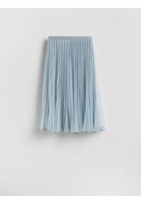 Reserved - Spódnica midi - jasnoniebieski. Kolor: niebieski. Materiał: tiul