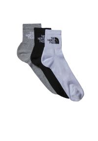 Skarpety The North Face Multi Sport Cush Quarter Sock 3P 0A882G3OW1 - multikolor. Kolor: wielokolorowy. Materiał: elastan, poliester, materiał, poliamid. Wzór: napisy, aplikacja