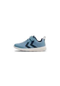 Sneakersy dla dzieci Hummel Actus Recycled. Okazja: na uczelnię. Zapięcie: rzepy. Kolor: niebieski, szary, wielokolorowy. Sport: joga i pilates