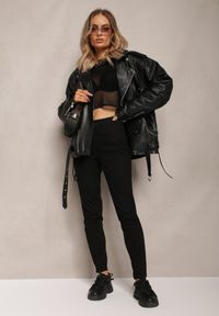 Renee - Czarne Bawełniane Spodnie Skinny Caveliemes. Kolor: czarny. Materiał: bawełna #1