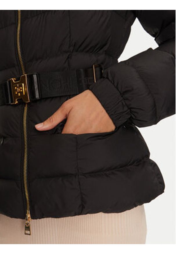 Elisabetta Franchi Kurtka puchowa PI-76D-46E2-X680 Czarny Regular Fit. Kolor: czarny. Materiał: syntetyk