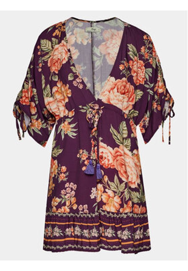 Maaji Sukienka letnia PT1867CPO603 Fioletowy Regular Fit. Kolor: fioletowy. Materiał: wiskoza. Sezon: lato