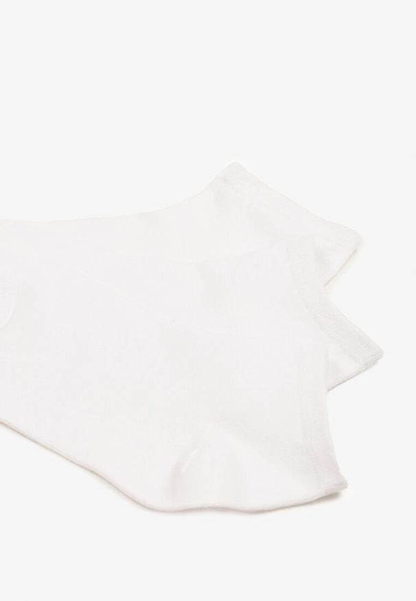 Renee - Białe Bawełniane Skarpety Stopki 3-Pack Venandrella. Kolor: biały. Materiał: bawełna