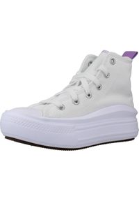 Buty Dziecko Converse Chuck Taylor All Star Move Platform biały. Okazja: na co dzień. Kolor: biały. Materiał: tkanina. Model: Converse All Star
