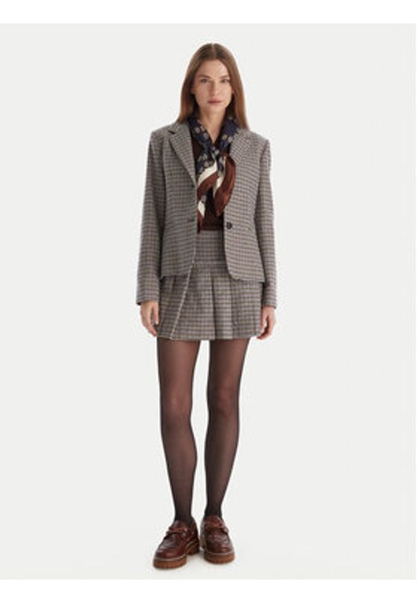 MAX&Co. Marynarka Rancio 2526046034200 Brązowy Slim Fit. Kolor: brązowy. Materiał: syntetyk