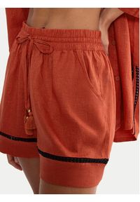 Triumph Szorty piżamowe Summer Wear 10227237 Pomarańczowy Regular Fit. Kolor: pomarańczowy. Materiał: wiskoza, len #5