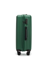 Wittchen - Zestaw walizek z ABS-u w ukośne paski ciemnozielony. Kolor: zielony. Materiał: poliester. Wzór: paski. Styl: elegancki #8