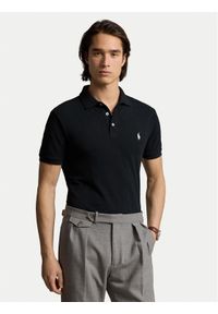 Polo Ralph Lauren Polo 710941439001 Czarny Custom Slim Fit. Typ kołnierza: polo. Kolor: czarny. Materiał: bawełna #1