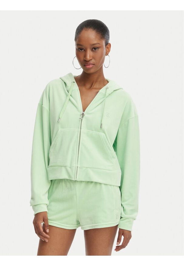 Juicy Couture Bluza Iccle JCWAS126304 Zielony Oversize. Kolor: zielony. Materiał: syntetyk