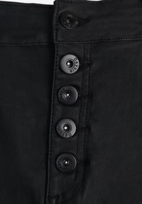 Renee - Czarna Ołówkowa Spódnica Midi High Waist z Ekoskóry Adaulfo. Okazja: na co dzień. Stan: podwyższony. Kolor: czarny. Wzór: aplikacja. Styl: casual, elegancki, klasyczny #8