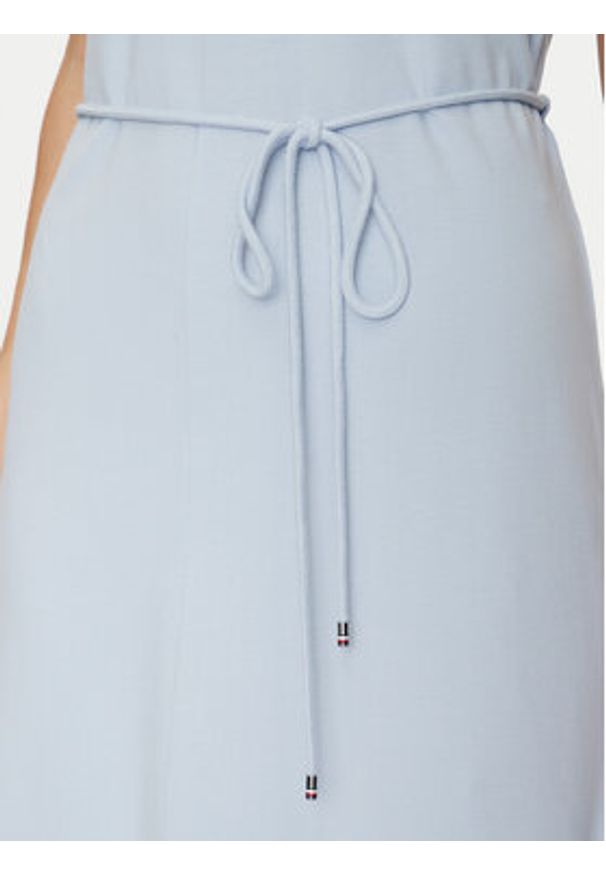 TOMMY HILFIGER - Tommy Hilfiger Sukienka codzienna WW0WW41278 Błękitny Regular Fit. Okazja: na co dzień. Kolor: niebieski. Materiał: lyocell, bawełna. Typ sukienki: proste. Styl: casual