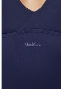 Max Mara Leisure jednoczęściowy strój kąpielowy kolor granatowy miękka miseczka. Kolor: niebieski. Materiał: dzianina. Wzór: gładki #3