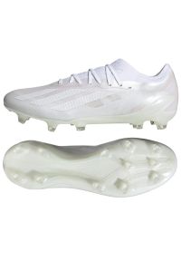 Adidas - Buty adidas X CRAZYFAST.1 Fg GY7418 białe. Kolor: biały. Materiał: materiał, syntetyk. Szerokość cholewki: normalna #1