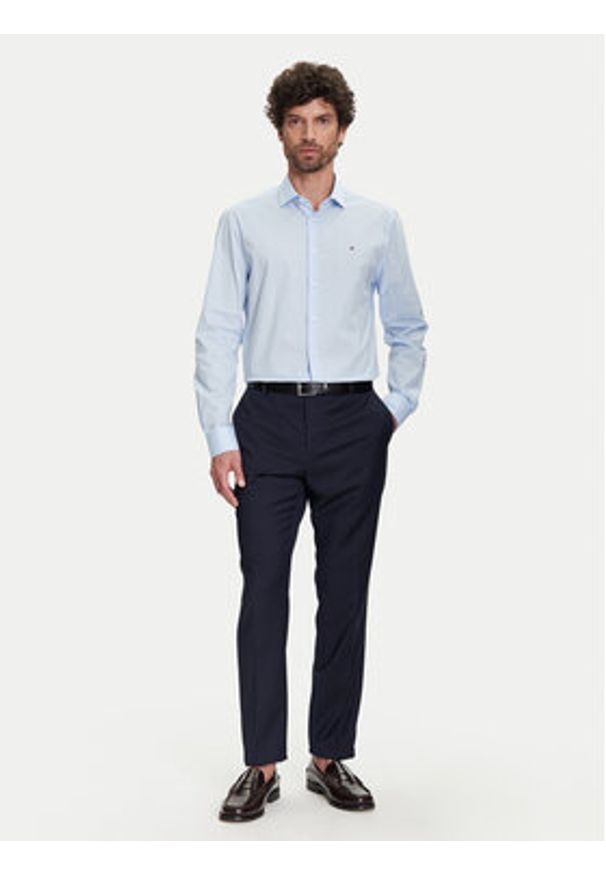 TOMMY HILFIGER - Tommy Hilfiger Koszula MW0MW38347 Błękitny Slim Fit. Kolor: niebieski. Materiał: bawełna