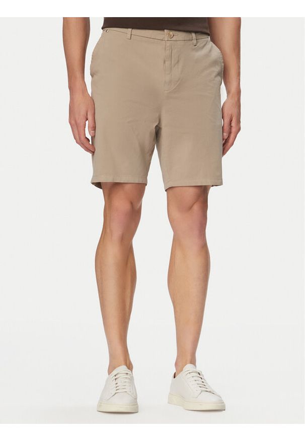BOSS Szorty materiałowe H-Kane1 50555235 Beżowy Modern Fit. Kolor: beżowy. Materiał: bawełna