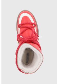 Inuikii Śniegowce skórzane kolor czerwony. Nosek buta: okrągły. Zapięcie: sznurówki. Kolor: czerwony. Materiał: skóra #5