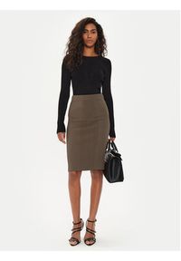 Guess Spódnica ołówkowa Lucille W4YD38 Z2U00 Brązowy Slim Fit. Kolor: brązowy. Materiał: wiskoza, syntetyk #5