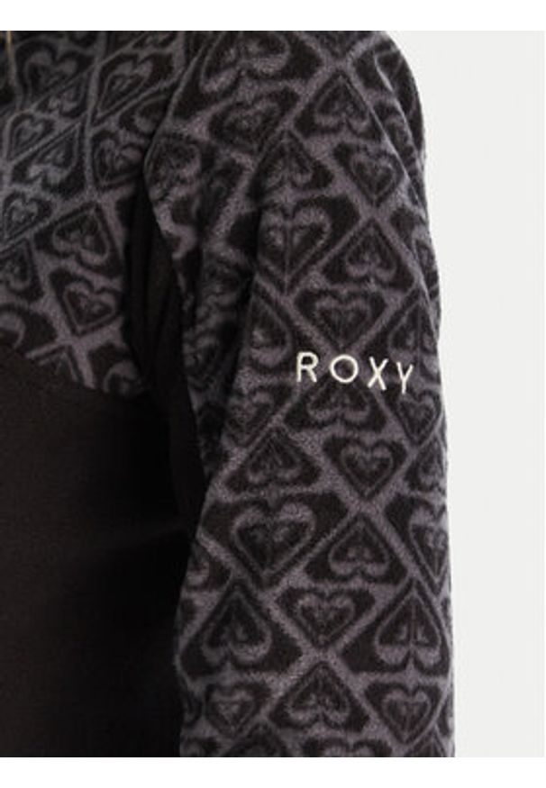 Roxy Polar Sayna Half Zip ERJFT04831 Czarny Regular Fit. Kolor: czarny. Materiał: syntetyk