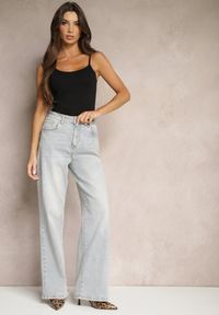 Renee - Czarny Bawełniany Casualowy Top Floridi. Okazja: na co dzień. Kolor: czarny. Materiał: bawełna. Styl: casual