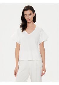 Sisley T-Shirt 3AIRL400M Biały Regular Fit. Kolor: biały. Materiał: bawełna #1