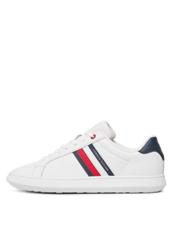 TOMMY HILFIGER - Tommy Hilfiger Sneakersy Essential Leather Cupsole FM0FM04921 Biały. Kolor: biały. Materiał: skóra