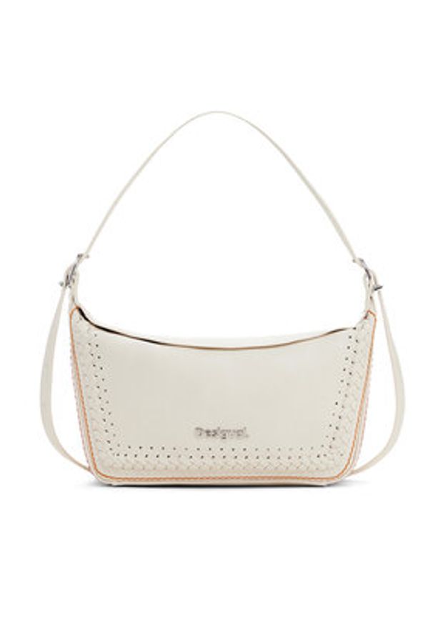 Desigual Torebka 25SAXP52 Écru. Kolor: kremowy. Materiał: skórzane