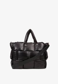 Renee - Czarna Torebka Typu Shopper Ozdobiona Wypukłym Pikowaniem Vamiste. Kolor: czarny. Wzór: aplikacja. Materiał: pikowane. Styl: casual #4