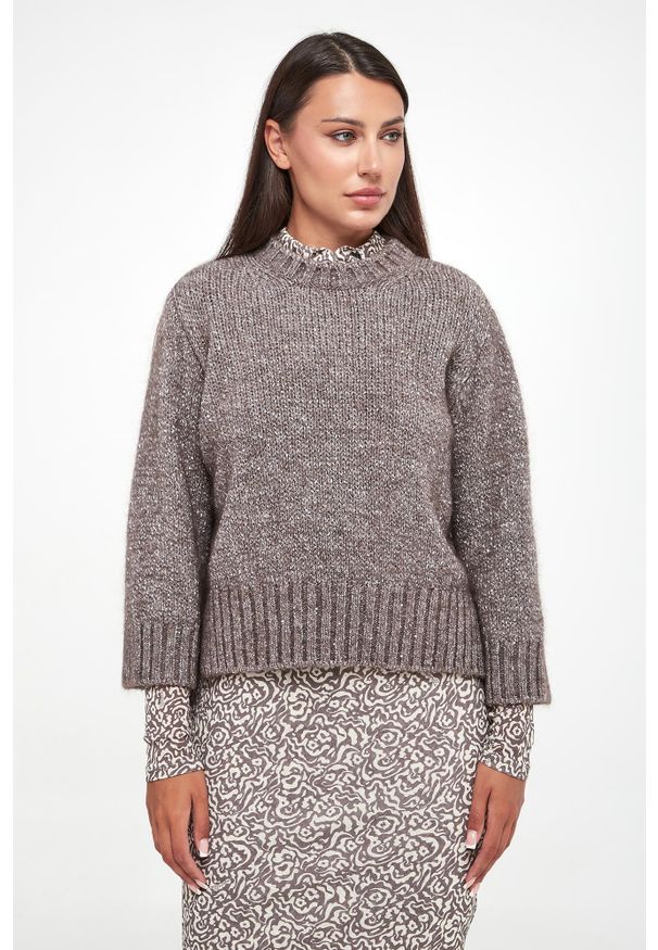 Marella - Sweter damski Nervi MARELLA MONOCHROME