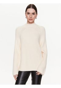 Gina Tricot Sweter Felicia 18448 Écru Regular Fit. Materiał: syntetyk