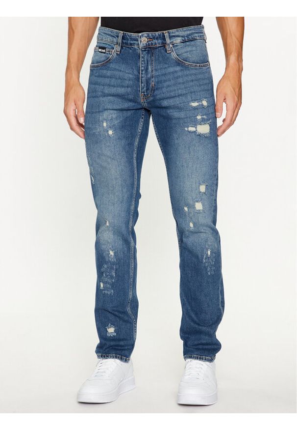 Just Cavalli Jeansy 75OAB5S0 Niebieski Slim Fit. Kolor: niebieski