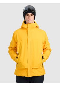 4f - 4F Kurtka narciarska membrana 8000 męska - żółta XXL. Kolor: żółty. Materiał: materiał, poliester. Sezon: zima #1