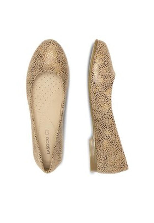 Lasocki Baleriny RST-ERICA-10 Beżowy. Kolor: beżowy. Materiał: skóra, zamsz