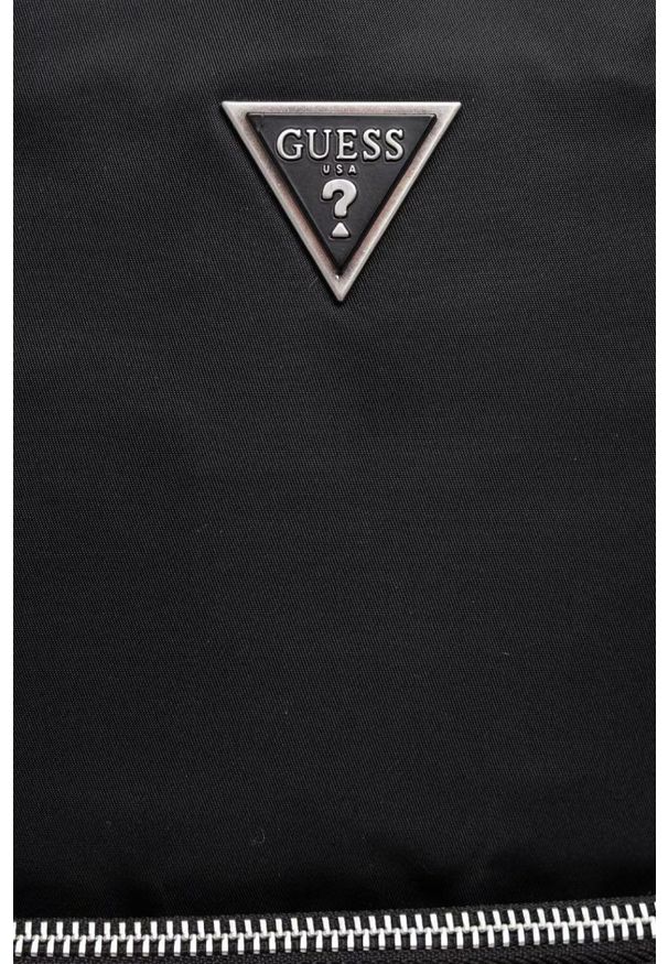 Guess - GUESS Czarny plecak męski Milano. Kolor: czarny. Materiał: poliester. Styl: casual, elegancki