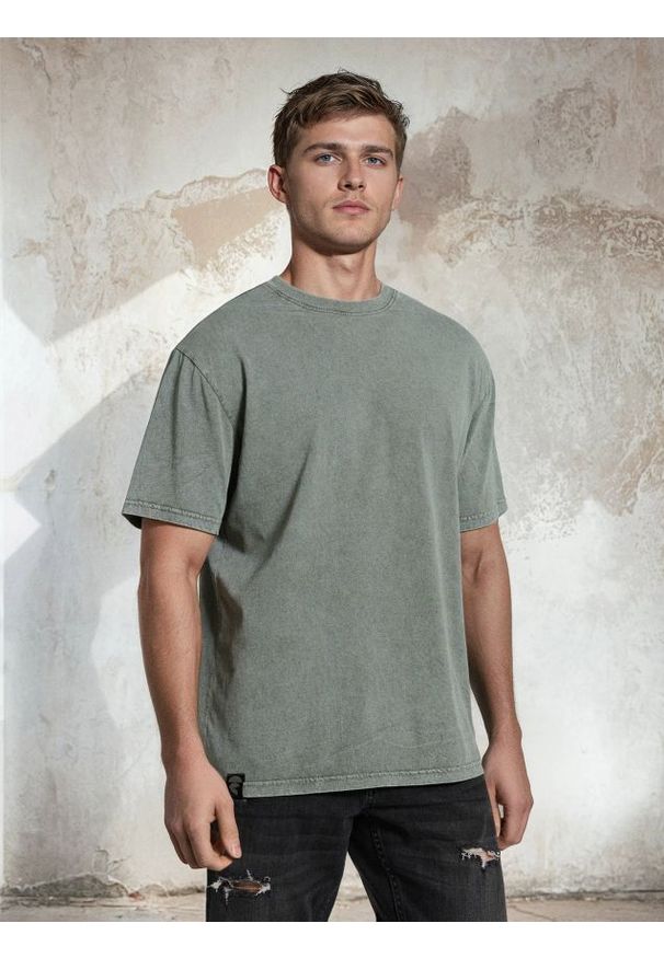 Sinsay - Bawełniana koszulka z efektem sprania - Inny. Materiał: bawełna