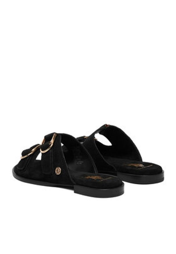 U.S. Polo Assn. Klapki EO-KATYA001W/6S1 Czarny. Kolor: czarny. Materiał: skóra, zamsz