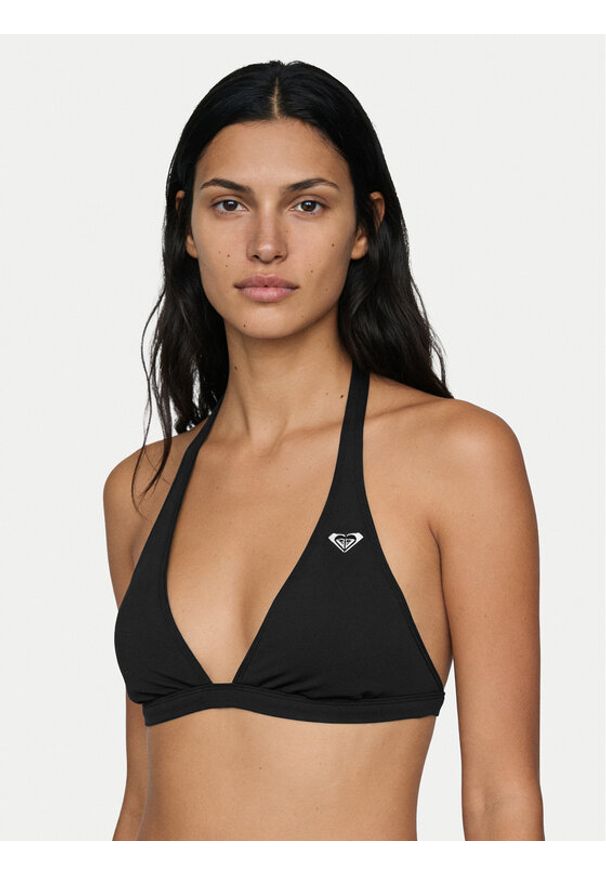 Roxy Góra od bikini Solid Essentials ERJX305689 Czarny. Kolor: czarny. Materiał: syntetyk