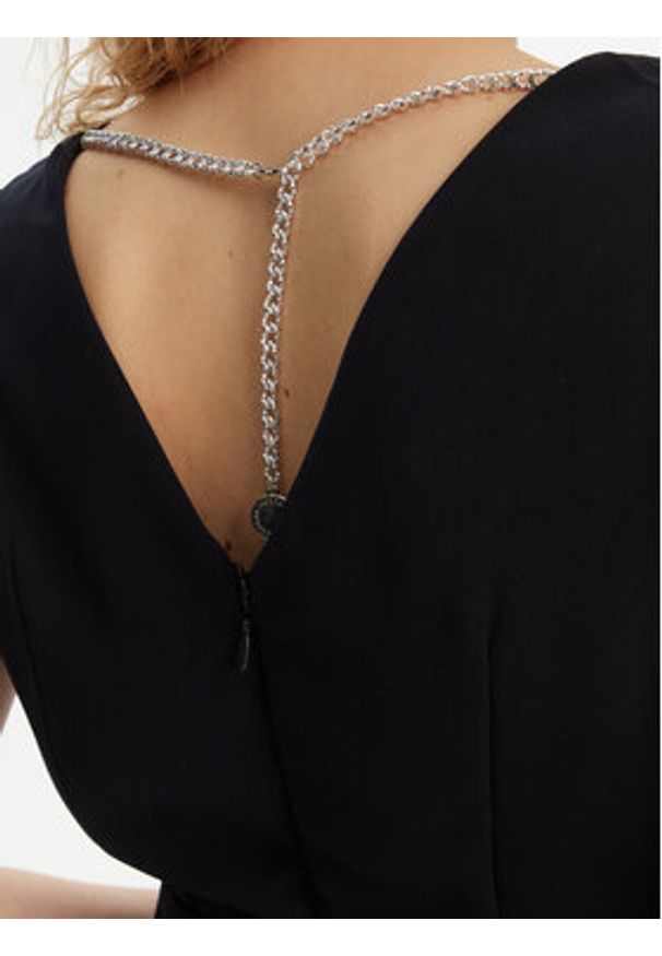 Morgan Kombinezon 241-POEMA Granatowy Wide Leg. Kolor: niebieski. Materiał: syntetyk